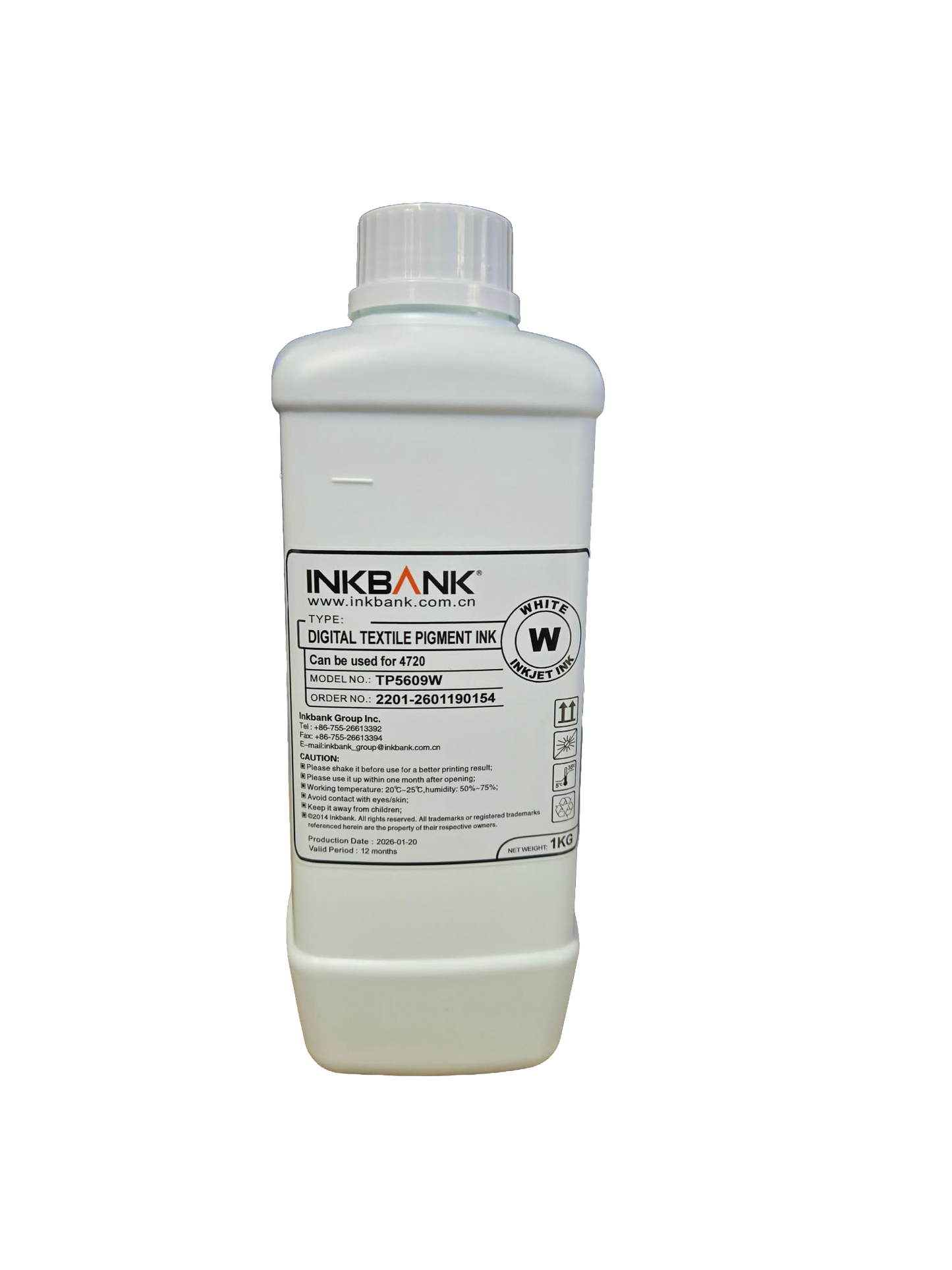 Ink Bank TP5609 DTF Ink - White 1 Liter
