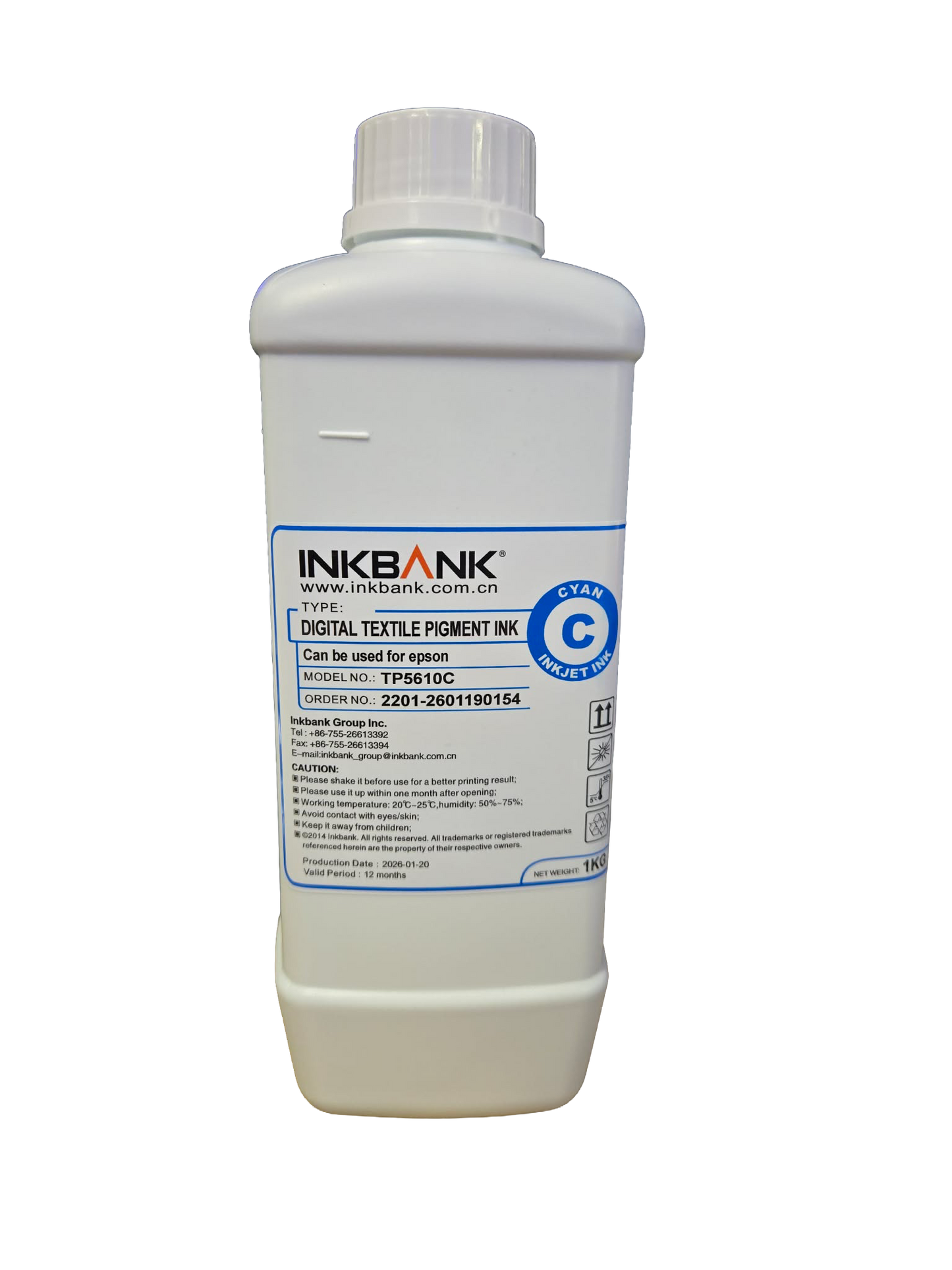 Ink Bank TP5609 DTF Ink - Cyan 1 Liter