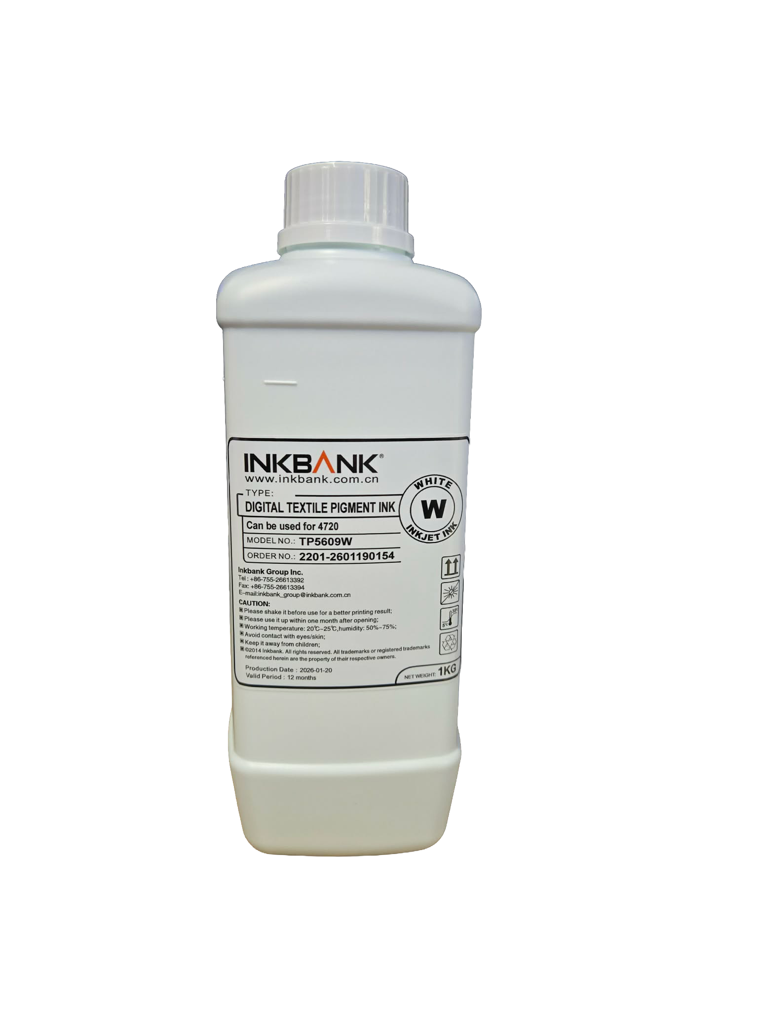 Ink Bank TP5609 DTF Ink - White 1 Liter – Quick DTF Suppliies