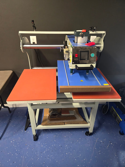 Dual Pneumatic Semi Automatic Double Heat Press